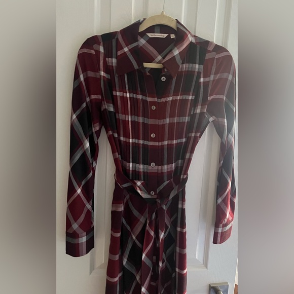 NWOT Soft Surroundings Gayle Tartan Plaid Belted Maxi Dress Size 2 Fall Vibes - Picture 5 of 5